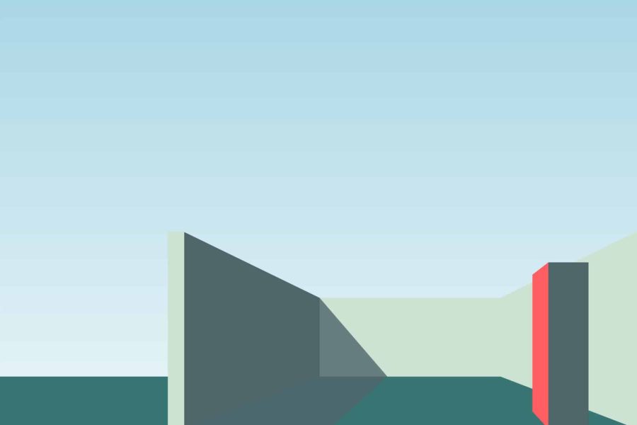 Shadows by a wall minimal backgroun vector